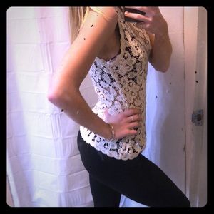 Cute lace coverup to wear over a tank or bralett